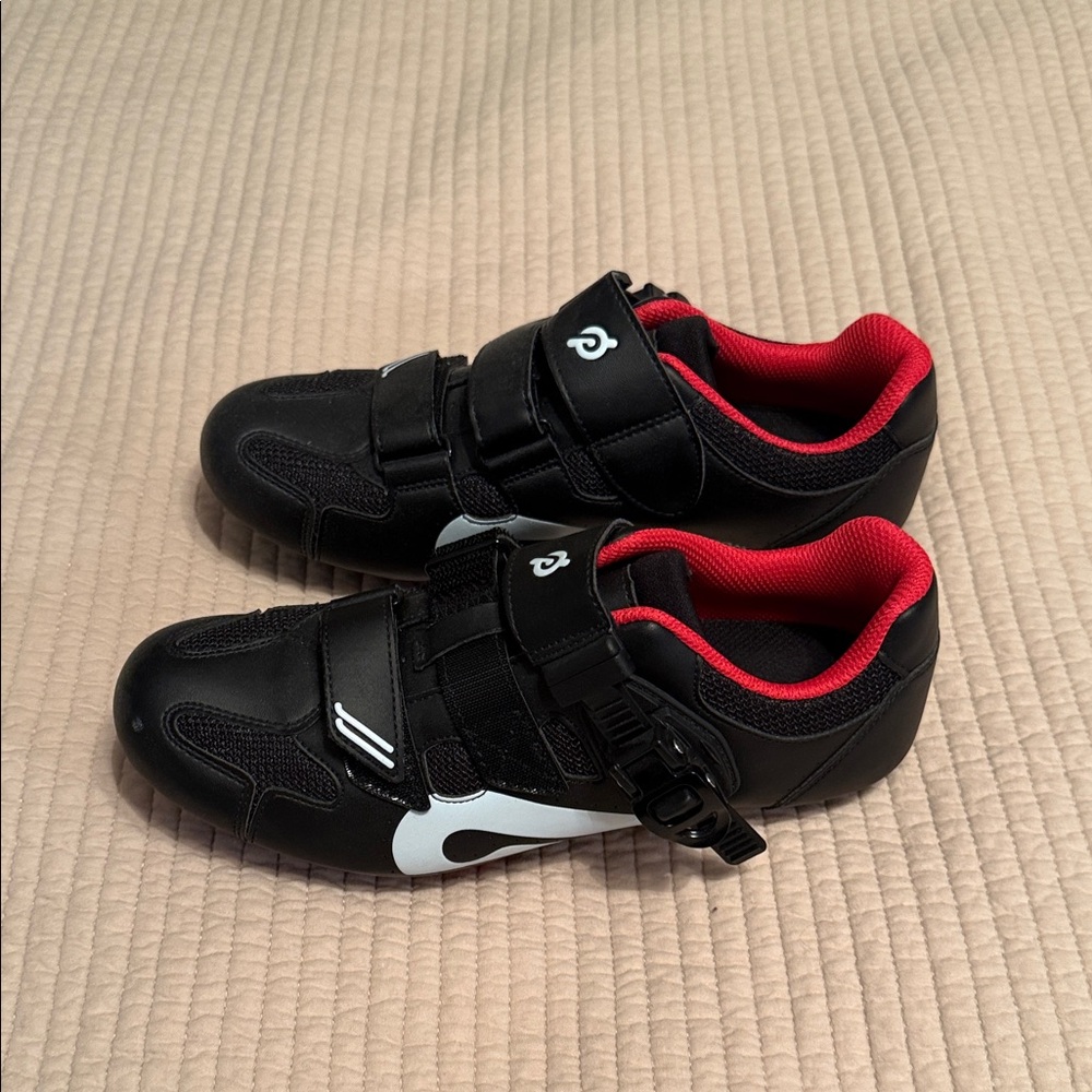Black and Red Cycling Shoes